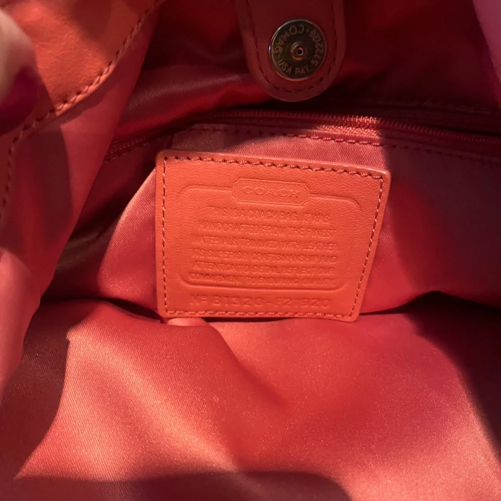 Coach Pink and Orange Women's Bag - Picture 10 of 17